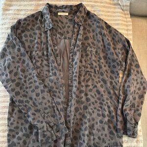 Women’s Gray Leopard Print Jacket